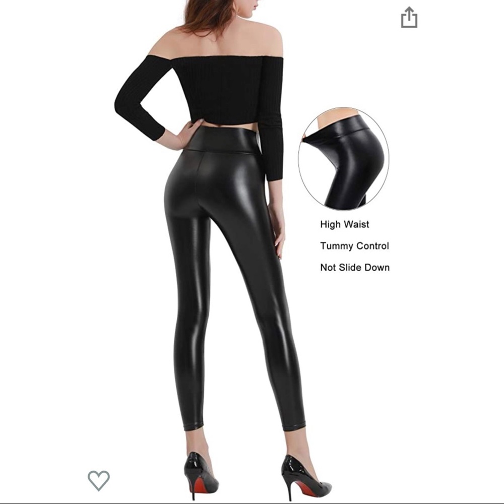 Faux leather legging